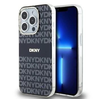 DKNY IML Mono &amp;amp; Stripe MagSafe case for iPhone 15 Pro Max - black