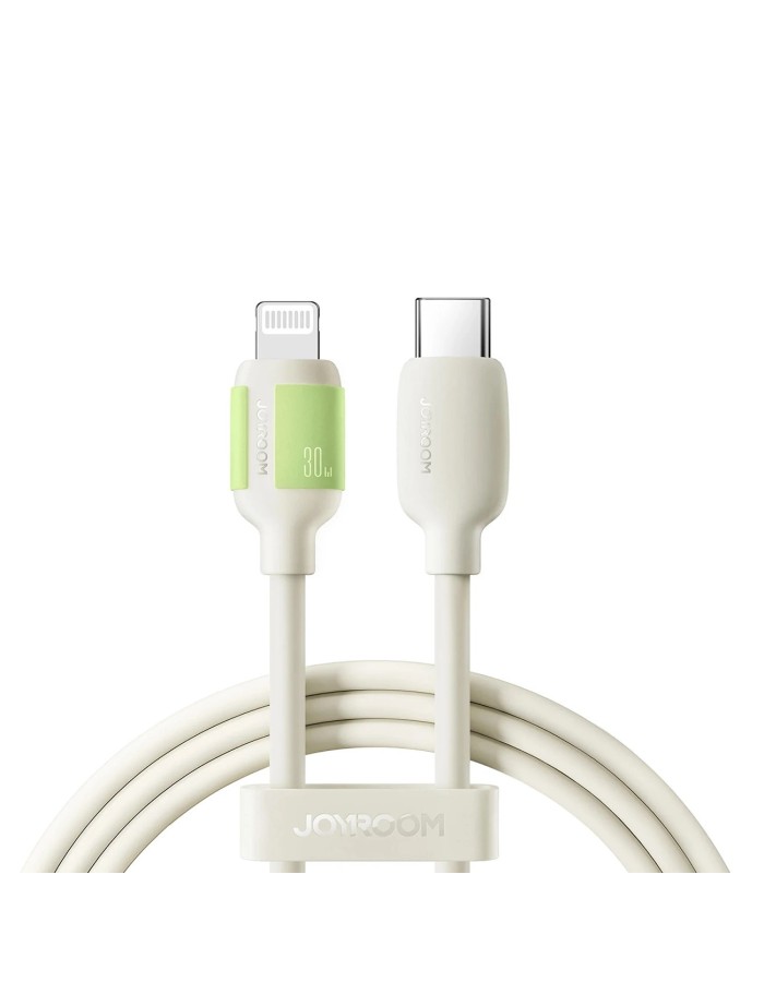 Joyroom S-A53 30W USB-C - Lightning Cable with Fluorescent Tip 1.2m - Beige