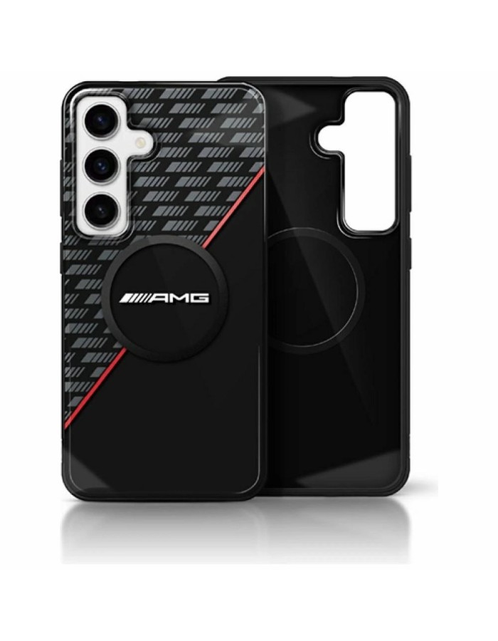 AMG Double Layer Rhombs MagSafe Case for Samsung Galaxy S25+ - Black/Red AMG Double Layer Rhombs MagSafe Case for Samsung Galaxy S25+ - Black/Red