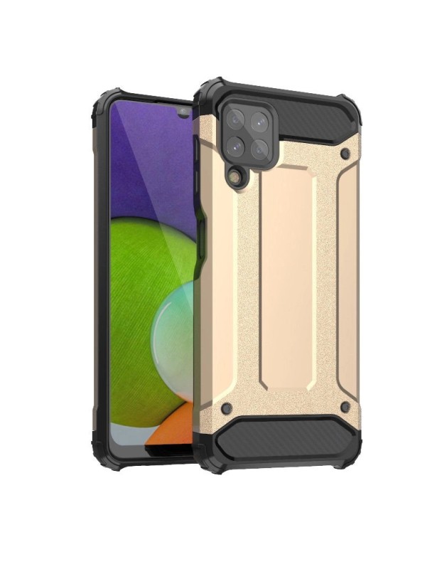Hybrid Armor Case Tough Rugged Cover for Samsung Galaxy A22 4G golden