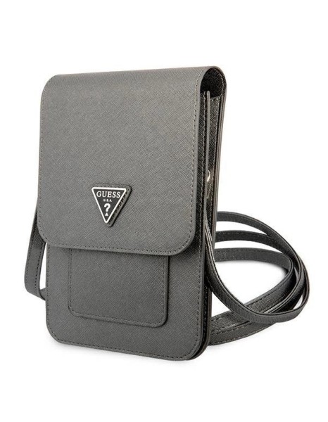 Guess Handbag GUWBSATMGR gray / gray Saffiano Triangle