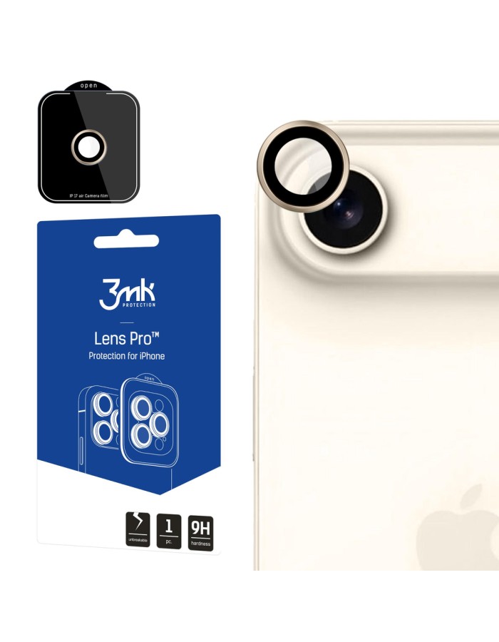 3mk Lens Protection Pro Tempered Glass for iPhone 17 Air - Gold
