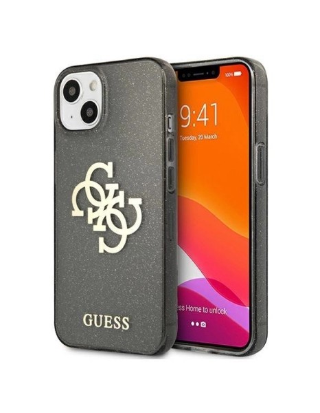 Guess GUHCP13SPCUGL4GBK iPhone 13 mini 5.4" black/black hard case Glitter 4G Big Logo Guess GUHCP13SPCUGL4GBK iPhone 13 mini 5.4" black/black hard case Glitter 4G Big Logo