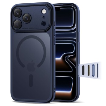 Tech-Protect Magpeak Magsafe CC Case for iPhone 17 Pro - Matte Navy Blue Tech-Protect Magpeak Magsafe CC Case for iPhone 17 Pro - Matte Navy Blue