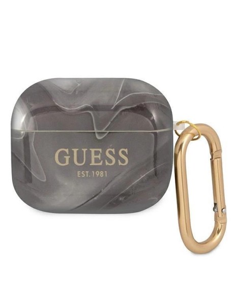 Guess GUA3UNMK AirPods 3 cover black/black Marble Collection