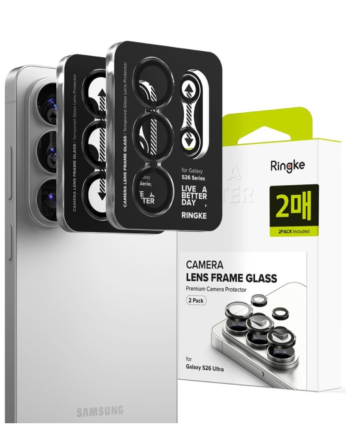Ringke Camera Frame Protector 2-Pack for Samsung Galaxy S26 Ultra - Black
