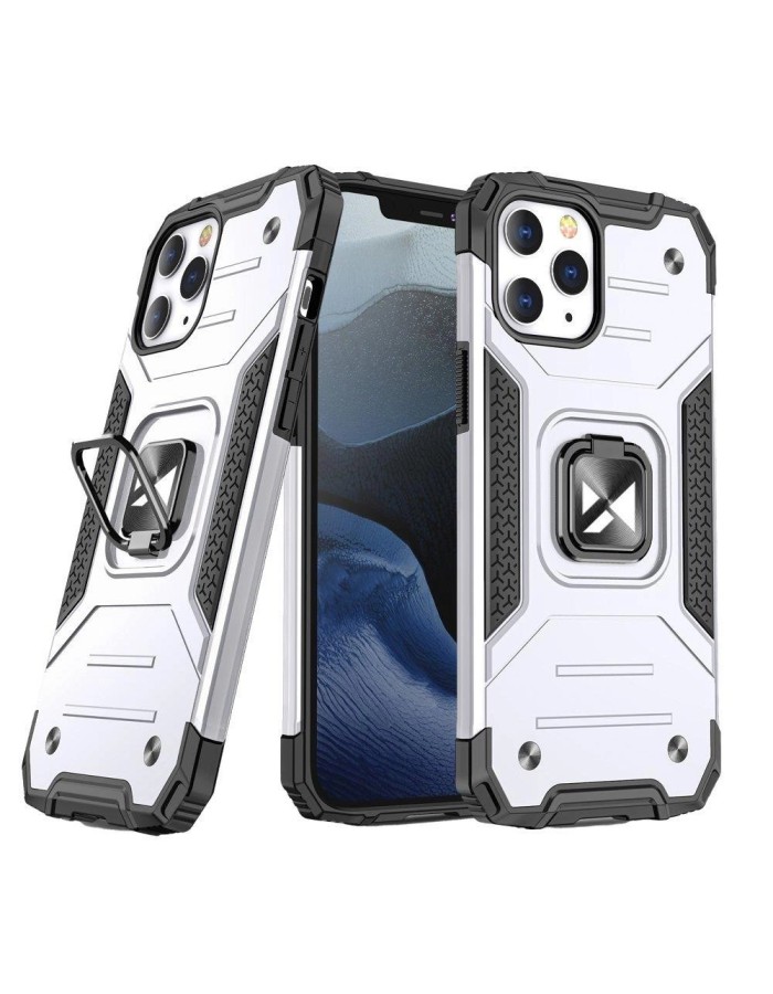 Wozinsky Ring Armor Case Kickstand Tough Rugged Cover for iPhone 13 mini silver Wozinsky Ring Armor Case Kickstand Tough Rugged Cover for iPhone 13 mini silver