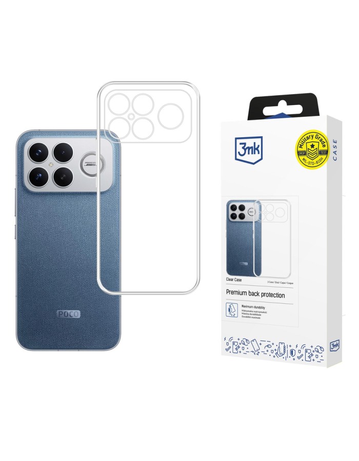 3mk Clear Case for Xiaomi Poco F8 Ultra - transparent