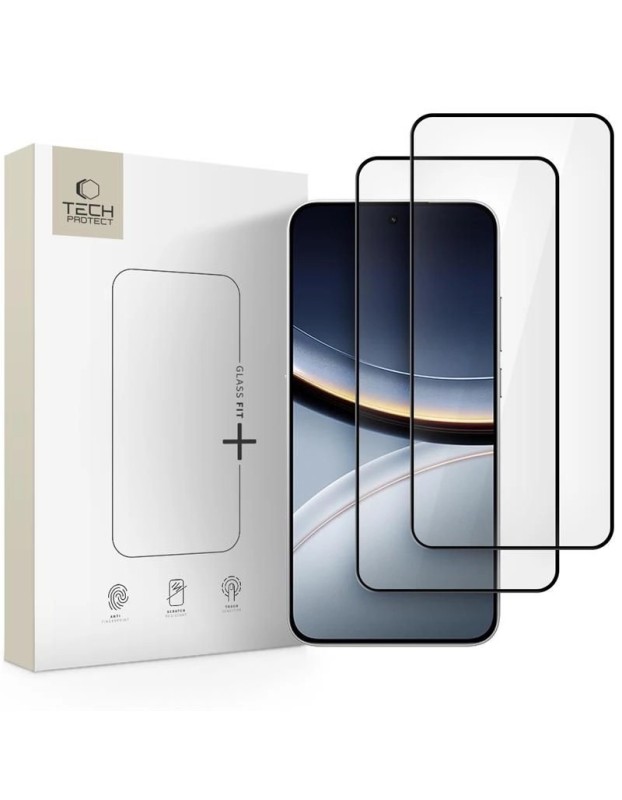 Tech-Protect Glass Fit+ 2-pack tempered glass for Xiaomi Poco F7 5G - black