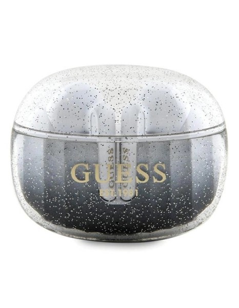 Guess Glitter Gradient TWS Bluetooth headphones with docking station - black
