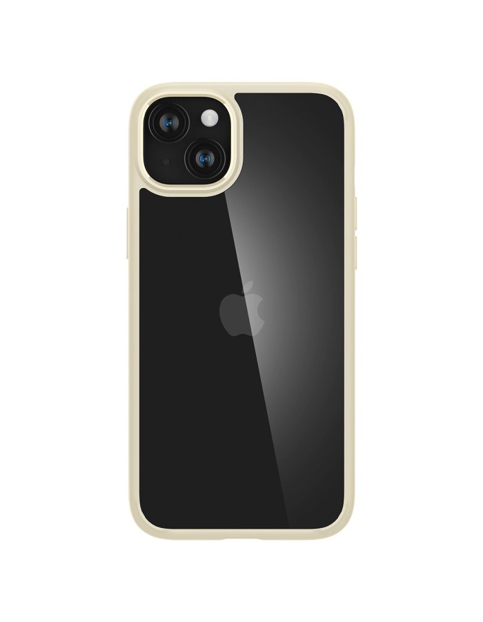 Spigen Crystal Hybrid iPhone 15 Plus Case - Transparent Beige Spigen Crystal Hybrid iPhone 15 Plus Case - Transparent Beige