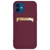 Card Case Silicone Wallet Case with Card Slot Documents for Samsung Galaxy A22 4G Burgundy Card Case Silicone Wallet Case with Card Slot Documents for Samsung Galaxy A22 4G Burgundy