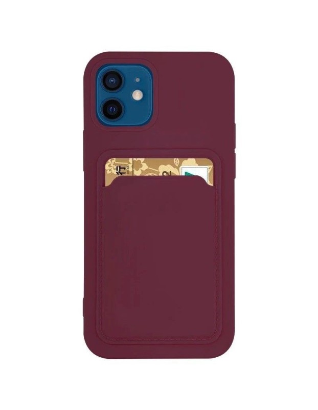 Card Case Silicone Wallet Case with Card Slot Documents for Samsung Galaxy A22 4G Burgundy Card Case Silicone Wallet Case with Card Slot Documents for Samsung Galaxy A22 4G Burgundy