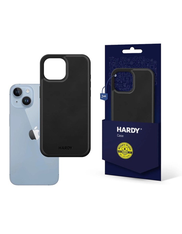 3mk Hardy Apple Silky Leather MagCase for Apple iPhone 14 Plus - Black