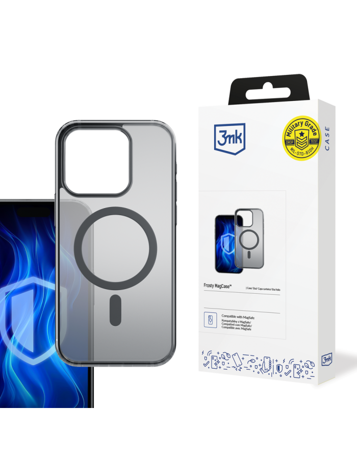 3mk Frosty MagCase Black for iPhone 16 Pro - black