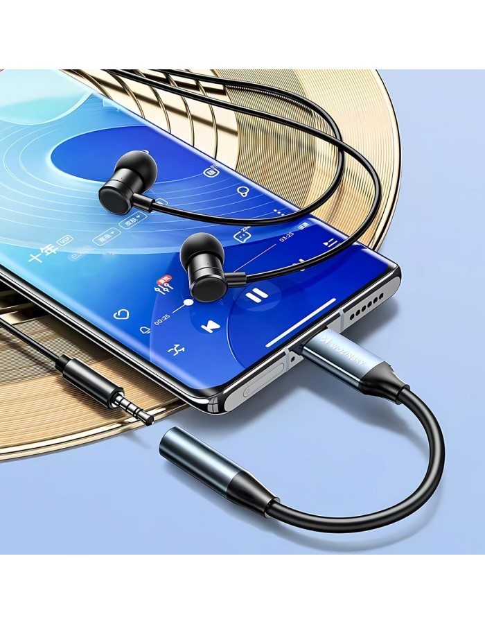 Wozinsky WACM-01 USB-C Adapter - 3.5mm Mini Jack - Black
