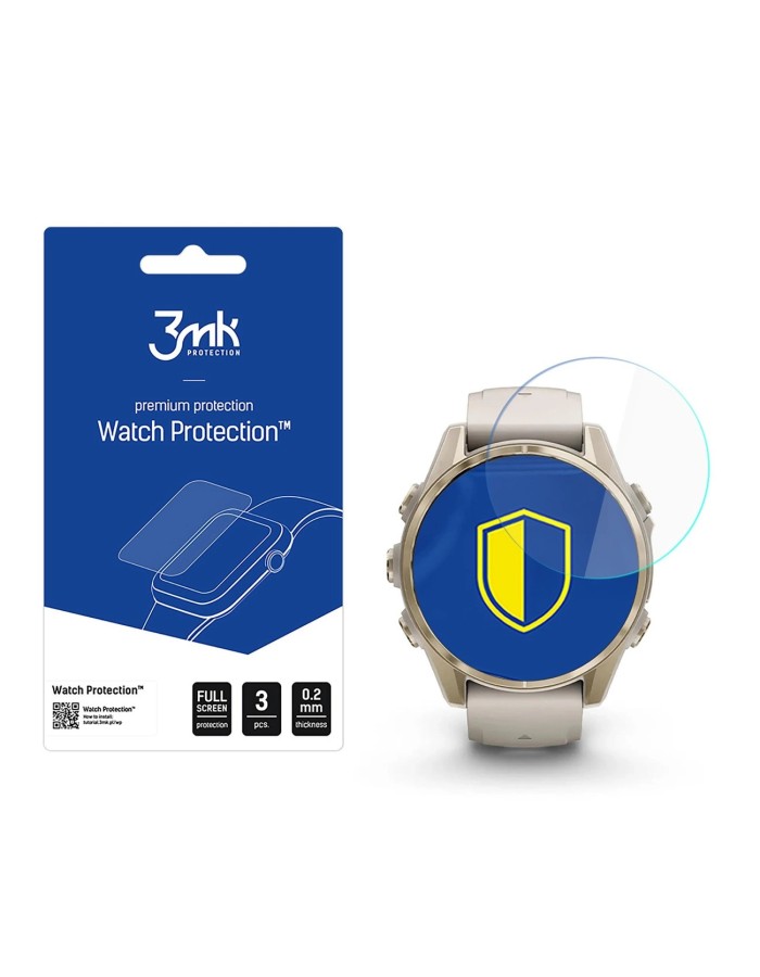 Hybrid Glass 3mk Watch Protection FlexibleGlass for Garmin Fenix ​​8 Amoled 43mm