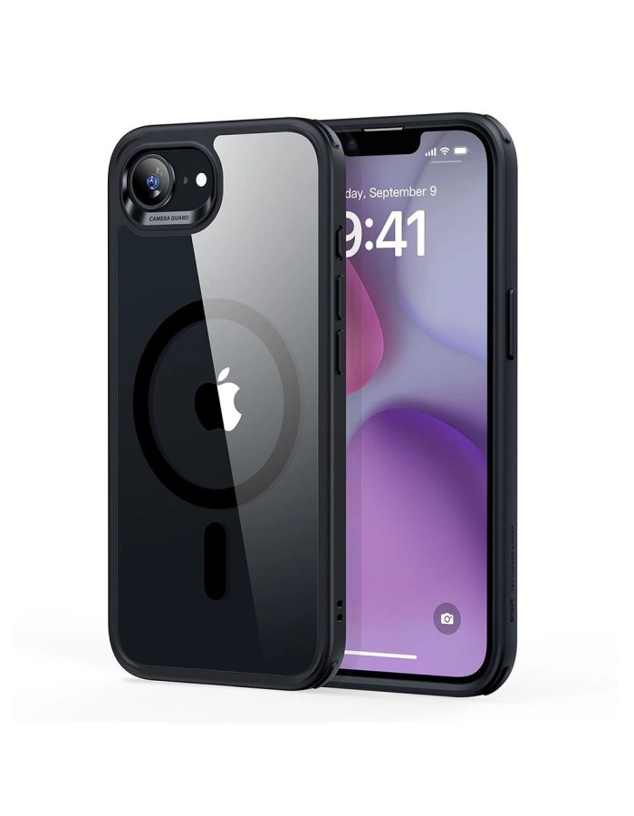 ESR Classic Hybrid Halolock MagSafe Case for iPhone 16e / 17e - Transparent-Black ESR Classic Hybrid Halolock MagSafe Case for iPhone 16e / 17e - Transparent-Black