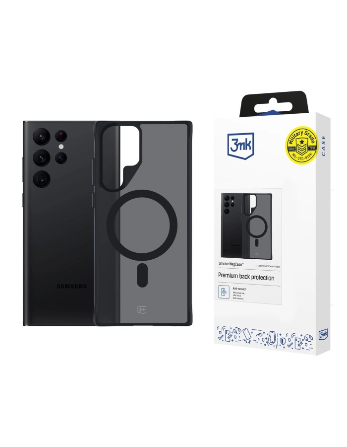 3mk Smoke MagCase case for Samsung Galaxy S22 Ultra 5G 3mk Smoke MagCase case for Samsung Galaxy S22 Ultra 5G