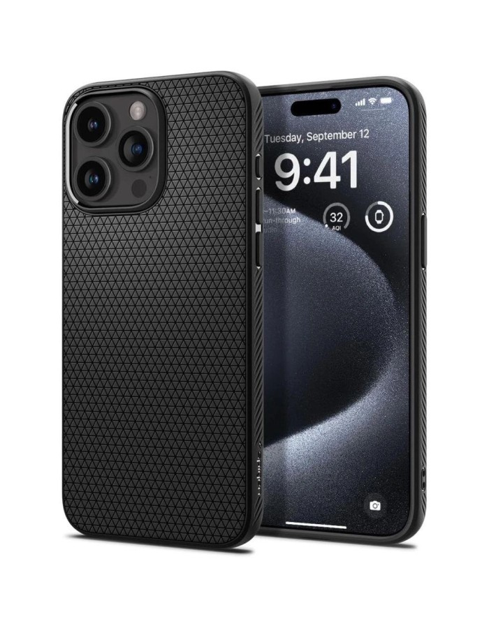 Spigen Liquid Air iPhone 15 Pro Case - Matte Black Spigen Liquid Air iPhone 15 Pro Case - Matte Black