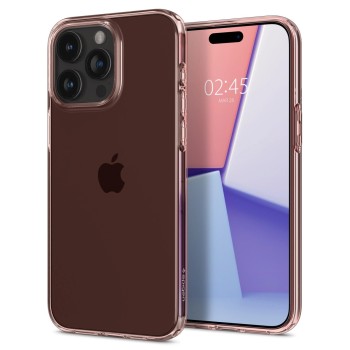 Spigen Crystal Flex Case for iPhone 15 Pro Max - Pink/Transparent
