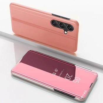 Clear View Case for Samsung Galaxy S24 FE Cover with Flip - Pink Clear View Case for Samsung Galaxy S24 FE Cover with Flip - Pink