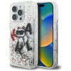 Karl Lagerfeld Liquid Glitter Choupette Logo Case for iPhone 16 Pro - Clear