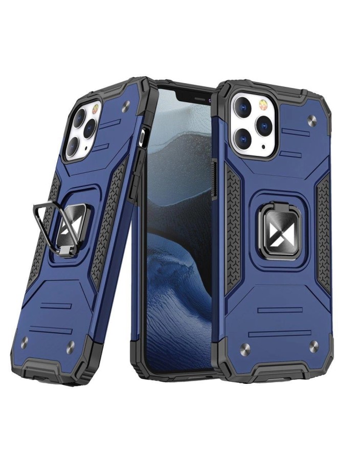 Wozinsky Ring Armor Case Kickstand Tough Rugged Cover for iPhone 13 mini blue Wozinsky Ring Armor Case Kickstand Tough Rugged Cover for iPhone 13 mini blue