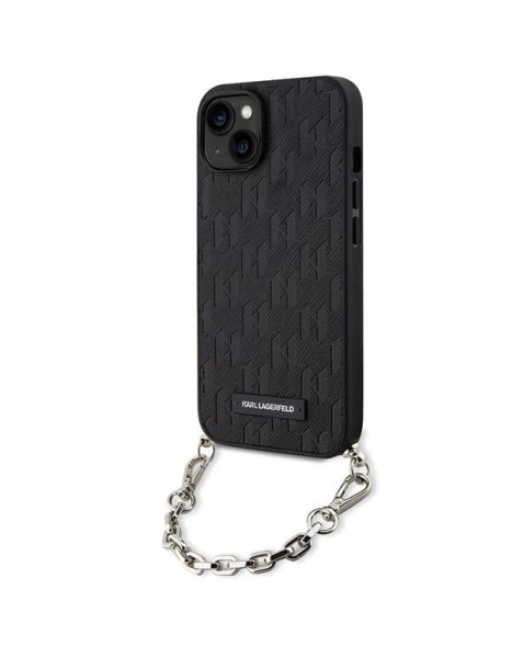 Karl Lagerfeld KLHCP14SSACKLHPK iPhone 14 6.1" black/black hardcase Saffiano Monogram Chain
