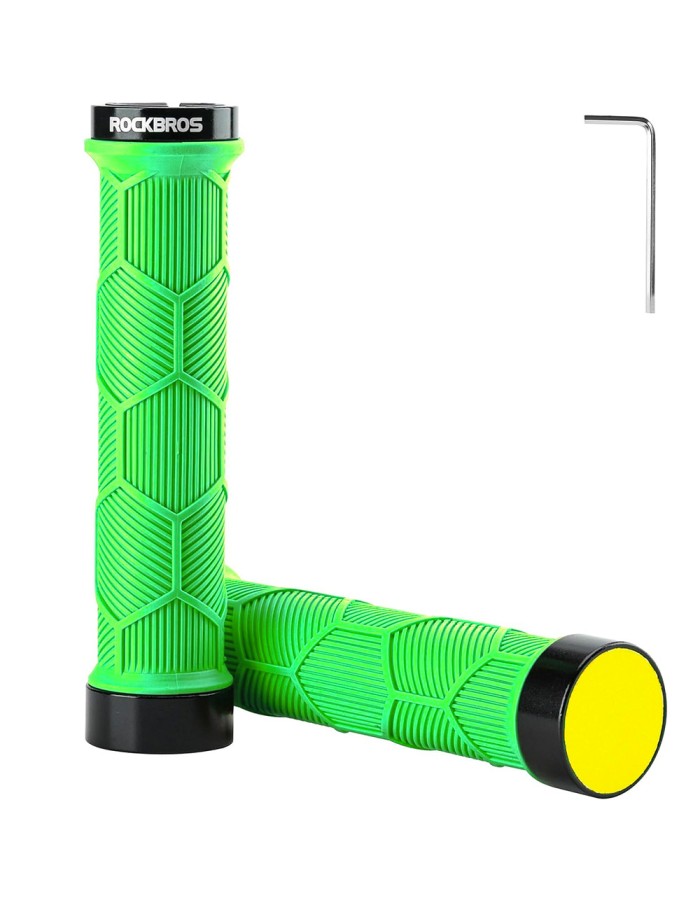Rockbros 40720007005 bicycle grips with reflector - green Rockbros 40720007005 bicycle grips with reflector - green