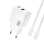 Dudao A27MaxCEU PD QC 35W USB-A USB-C Wall Charger with USB-C Cable - White