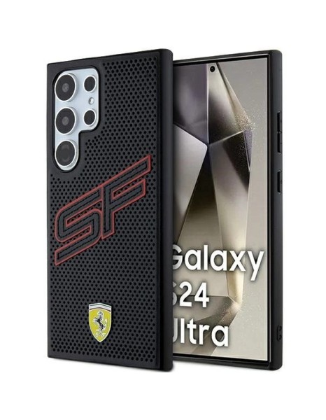 Ferrari Big SF Perforated case for Samsung Galaxy S24 Ultra - black Ferrari Big SF Perforated case for Samsung Galaxy S24 Ultra - black