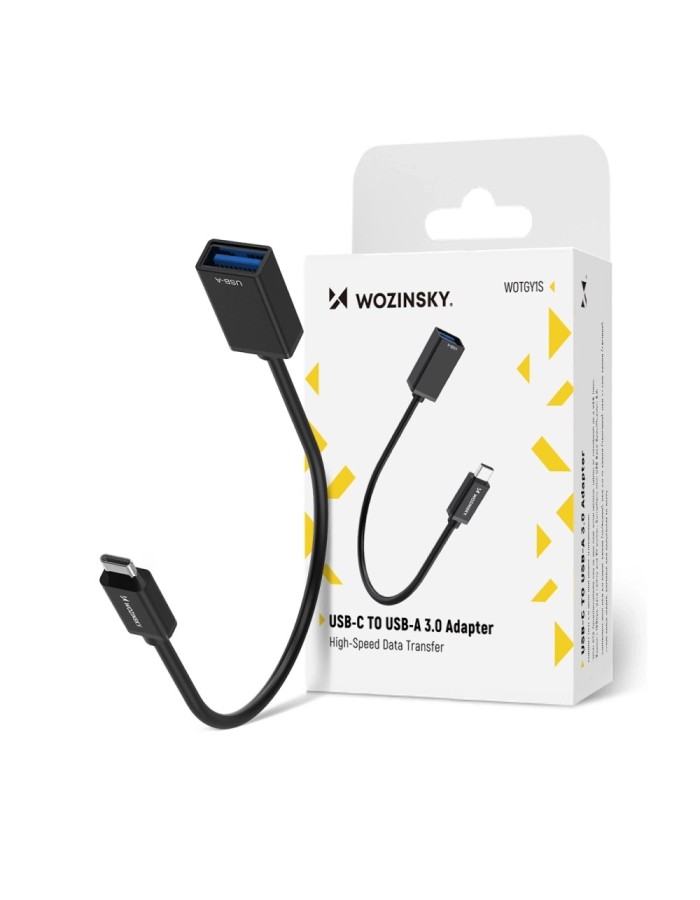Wozinsky WOTGY1S USB-C 3.0 (male) - USB-A 3.0 (female) OTG Adapter - Black