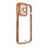 Fashion Case for iPhone 13 Pro Max Gold Frame Gel Cover Red