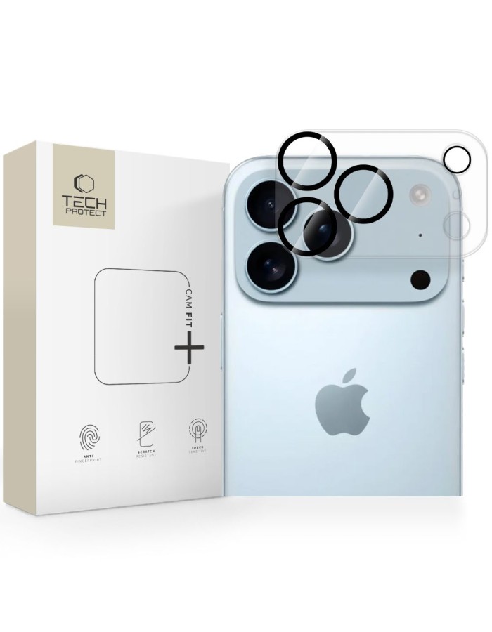 Tech-Protect Cam Fit+ Camera Cover for iPhone 17 Pro - Clear