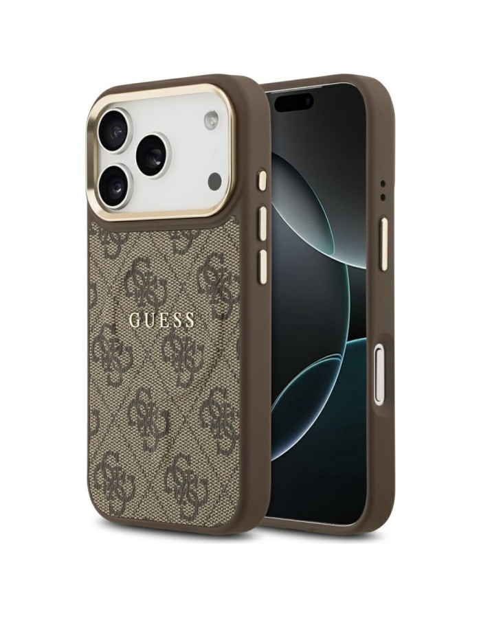 Guess 4G PU Classic Logo MagSafe Case for iPhone 17 Pro - Brown Guess 4G PU Classic Logo MagSafe Case for iPhone 17 Pro - Brown