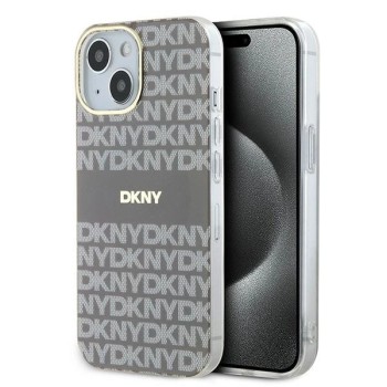 DKNY IML Mono &amp;amp; Stripe MagSafe case for iPhone 15 / 14 / 13 - beige