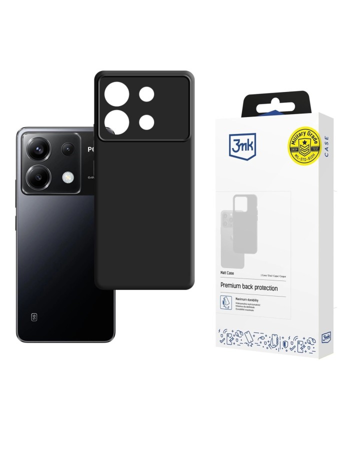 3mk Matt Case for Poco X6 5G - black