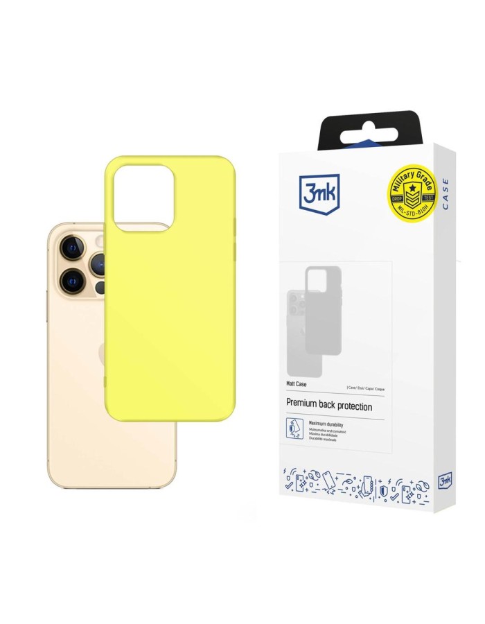 3mk Matt Case for iPhone 13 Pro - Yellow
