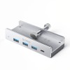 Orico MH4PC Hub Clamp-Mounted USB-C / 3x USB-A 3.0 + 1x USB-C 3.0 - Silver Orico MH4PC Hub Clamp-Mounted USB-C / 3x USB-A 3.0 + 1x USB-C 3.0 - Silver