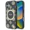 Guess IML Peony On 4G Background MagSafe case for iPhone 16 - black