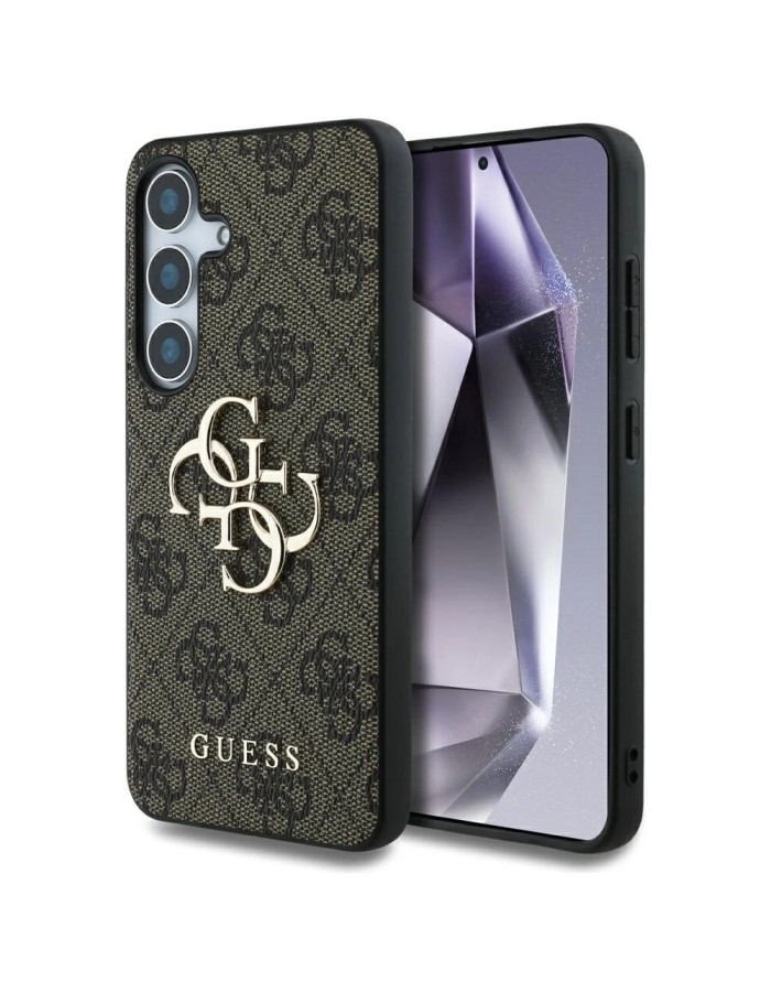 Guess Big 4G Logo Classic Logo Case for Samsung Galaxy S25 Brown