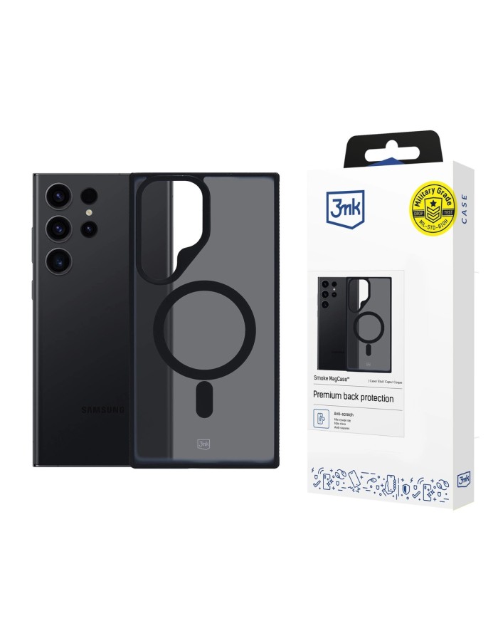 3mk Smoke MagCase with MagSafe for Samsung Galaxy S23 Ultra - semi-transparent