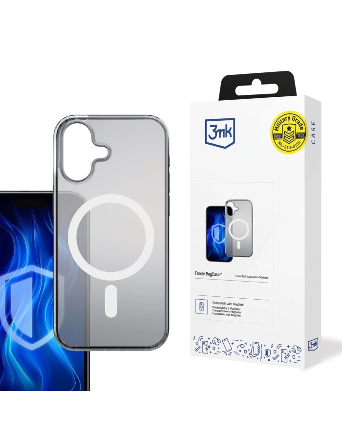 3mk Frosty MagCase White for Apple iPhone 16 Plus - white