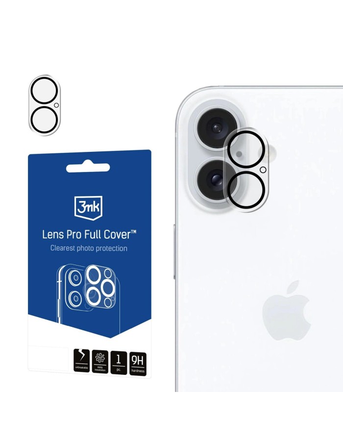 3mk Lens Pro Full Cover Camera Protector for iPhone 16 / 16 Plus