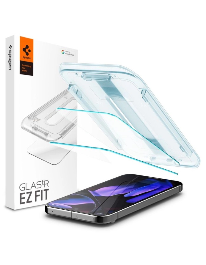 Spigen Glas.tR EZ Fit Tempered Glass with Applicator for Google Pixel 10 / 10 Pro / 9 / 9 Pro (2 pcs.)