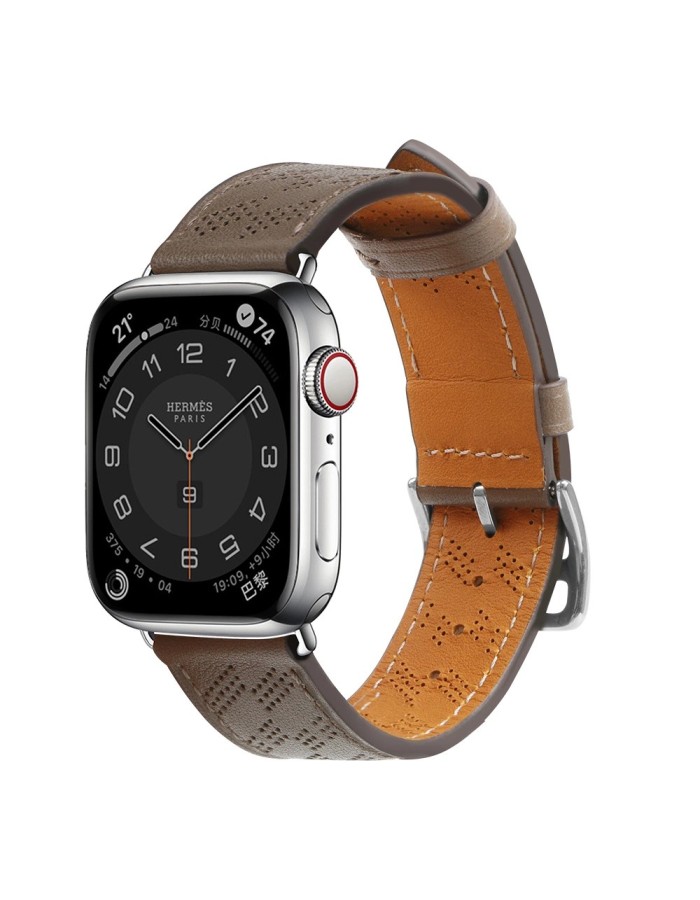 Strap Leather for Apple Watch 38 / 40 / 41 mm band bracelet - dark brown