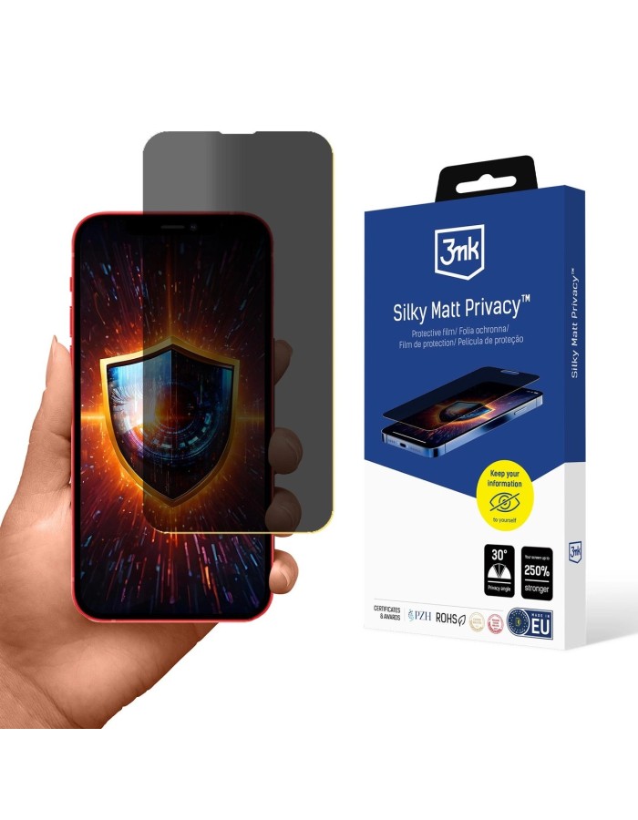 Privacy Screen Protector Matte 3mk Silky Matt Privacy for Apple iPhone 13