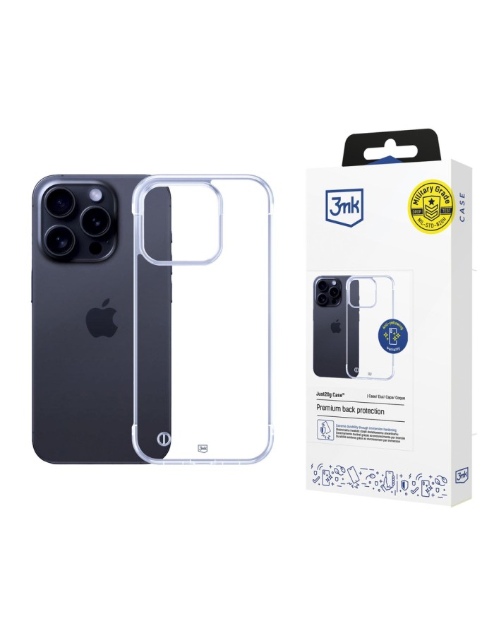3mk Just20g Clear Case for Apple iPhone 13 Pro Max - transparent