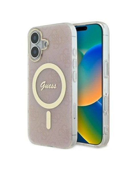 Guess IML 4G MagSafe iPhone 16 Case - Pink Guess IML 4G MagSafe iPhone 16 Case - Pink